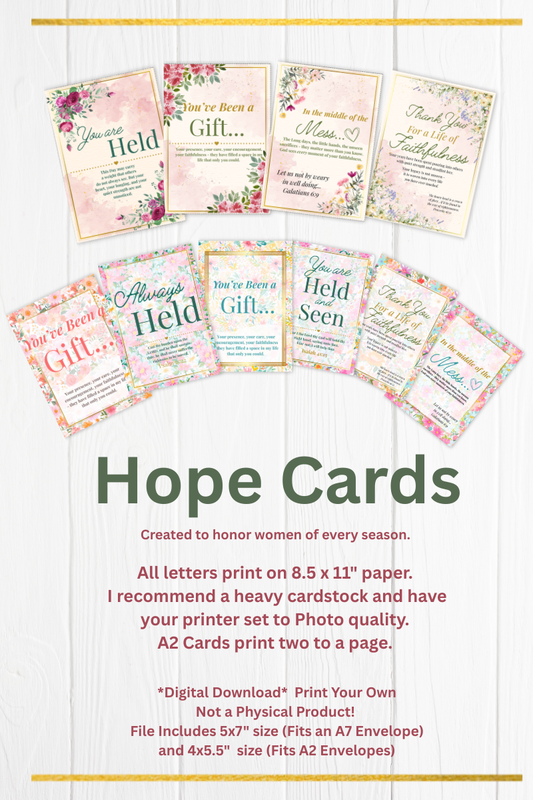 Cream and Gold - Print Your Own Hope Cards